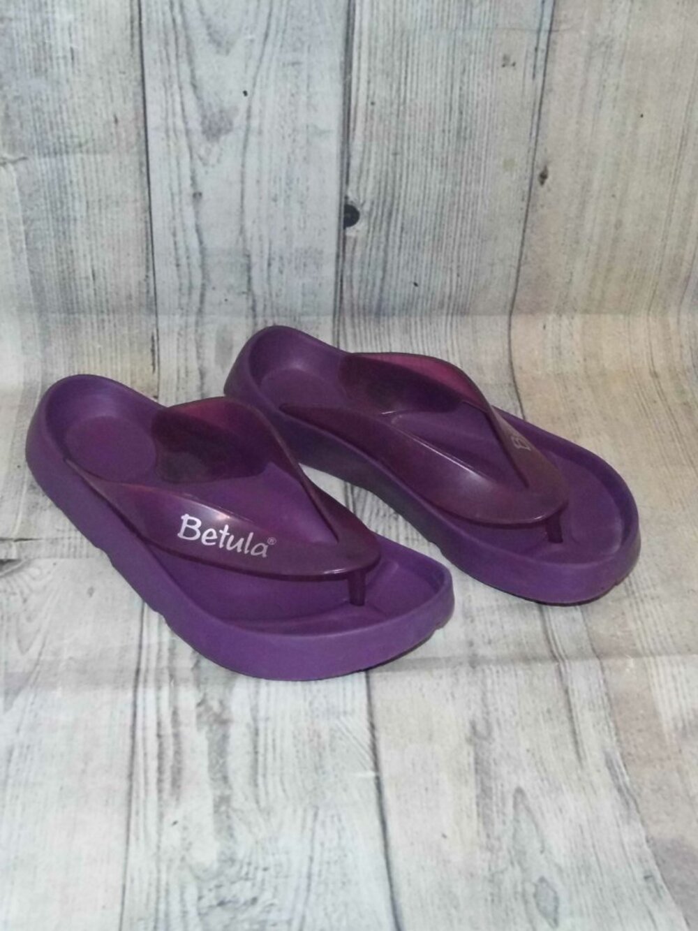 BIRKENSTOCK Betula Wave No. 1 Purple Thong Sandals Womens Size 8